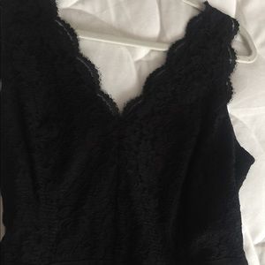 Ann taylor black lace dress